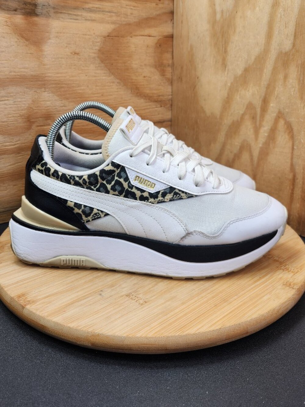 Puma Cruise Rider Wild Leopard Animal Print Platform Sneakers Size 8.5